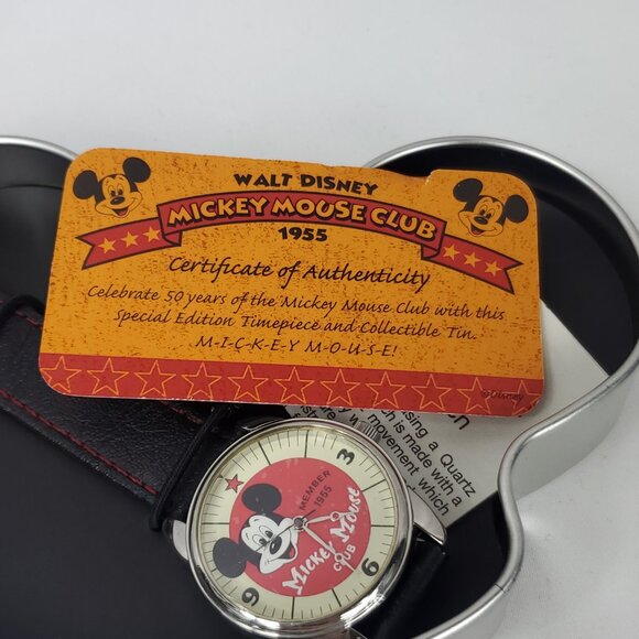 Collectibles Vintage Mickey Mouse Club Watch In Decorative Box NIB - Picture 6 of 6